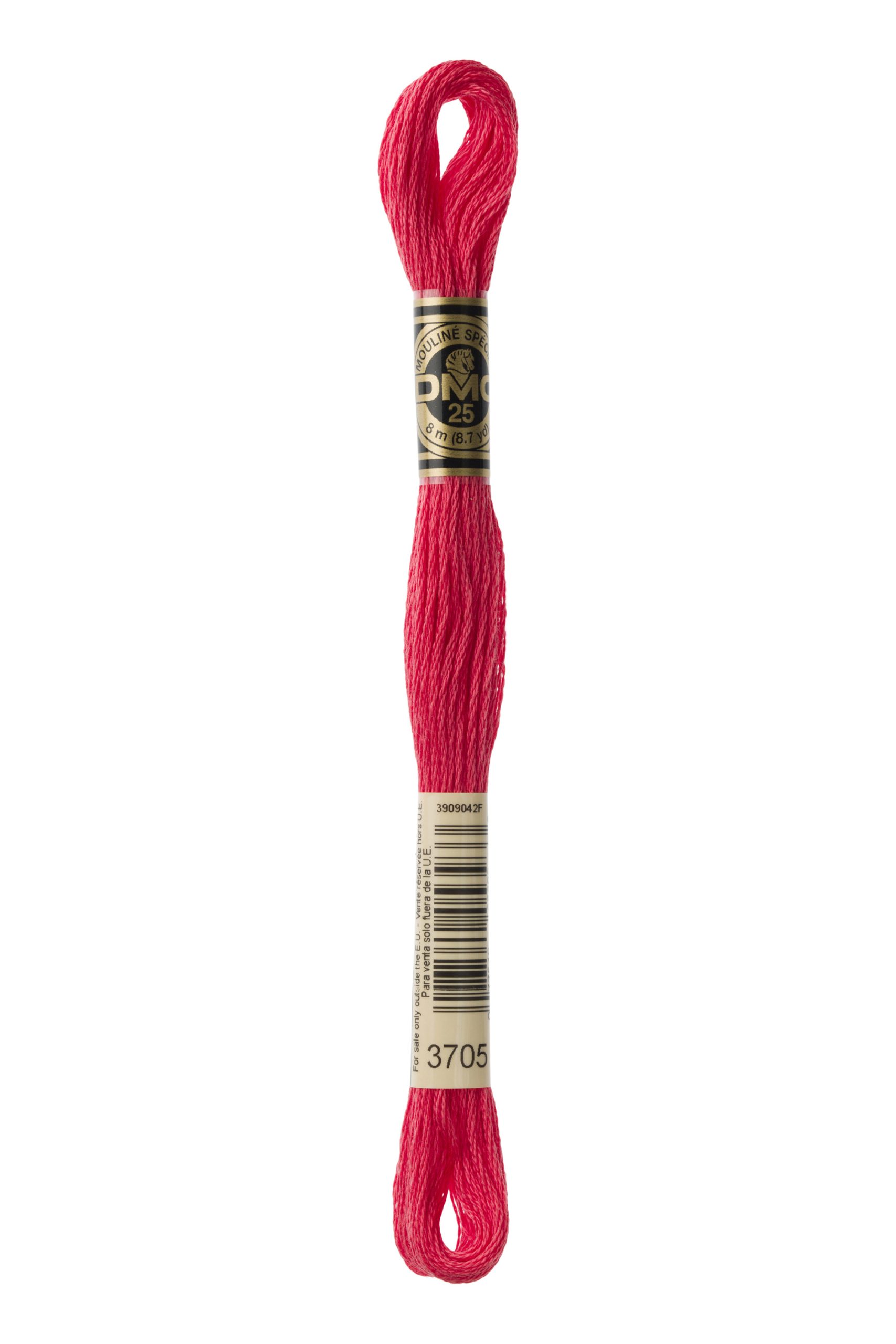 Cotone Dmc Da Ricamo Mouline Colore 3705: Matassa di cotone multicolore ideale per ricami e lavori a maglia, disponibile in una vasta gamma di tonalità vivaci. | Dematteis.it