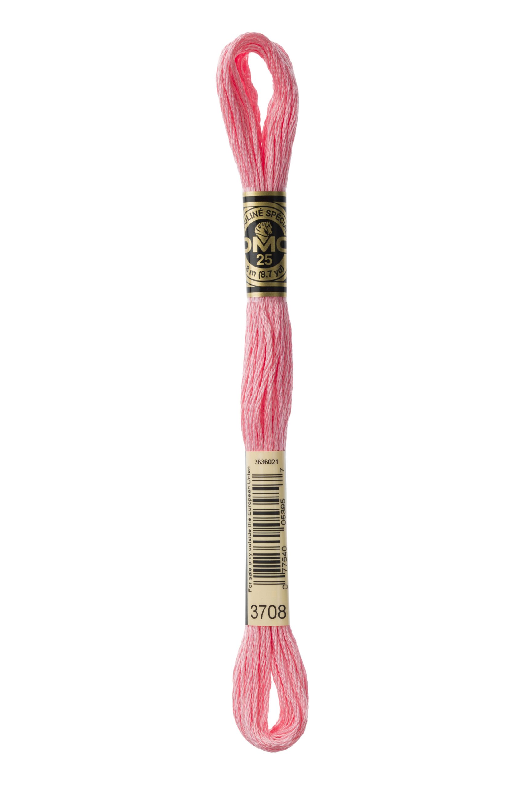 Cotone Dmc Da Ricamo Mouline Colore 3708: Matassa di filo in cotone mouliné, ideale per attività creative di ricamo e uncinetto, disponibile in una vasta gamma di tonalità. | Dematteis.it