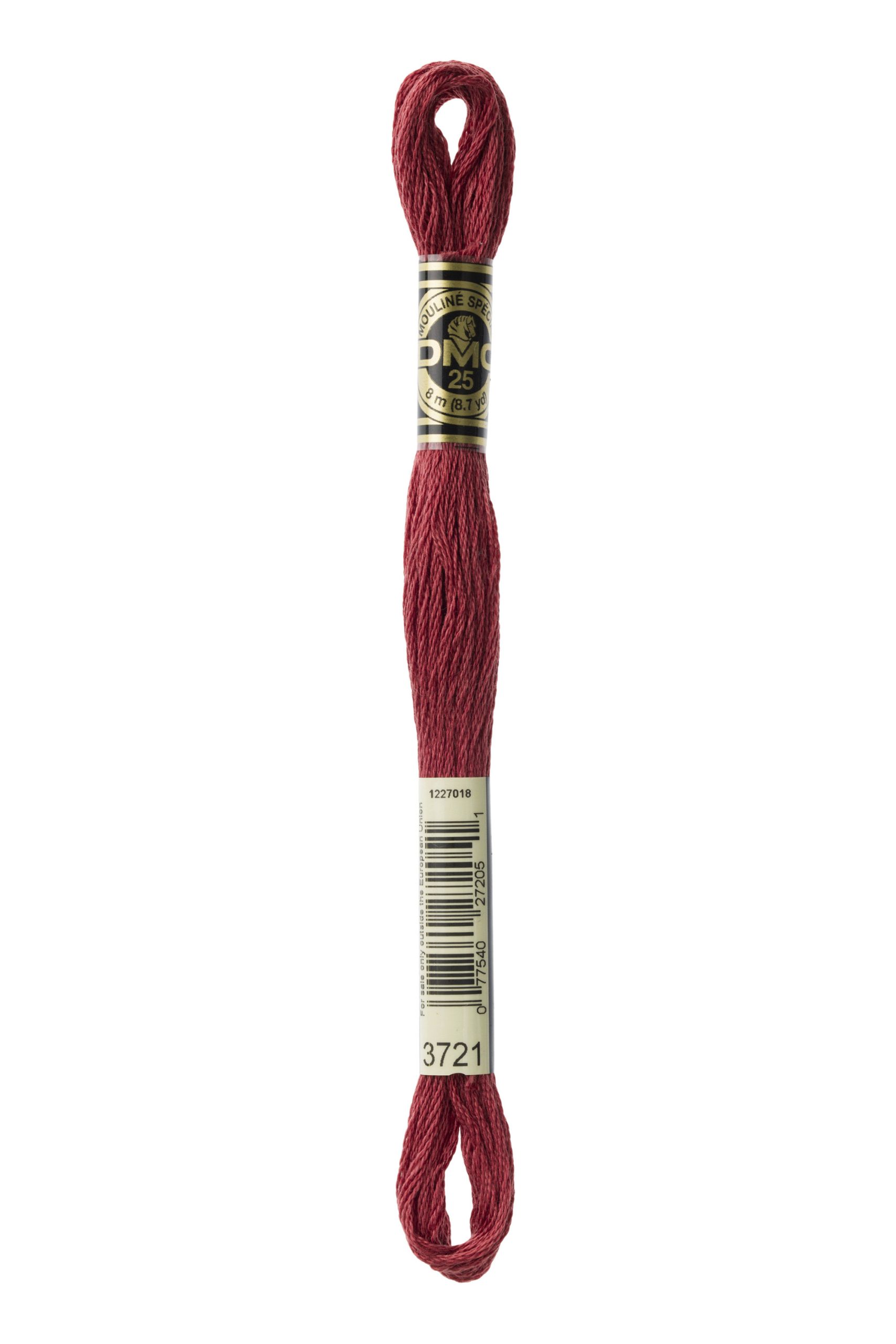 Cotone Dmc Da Ricamo Mouline Colore 3721: Matassa di cotone mouliné di alta qualità, ideale per lavori di ricamo e uncinetto, disponibile in una vasta gamma cromatica. | Dematteis.it