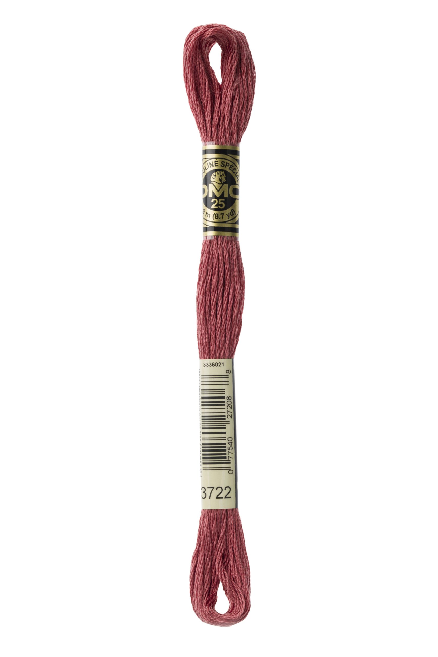 Cotone Dmc Da Ricamo Mouline Colore 3722: Matassina di cotone mouliné dai colori vivaci, ideale per ricami e lavorazioni a punto croce. | Dematteis.it