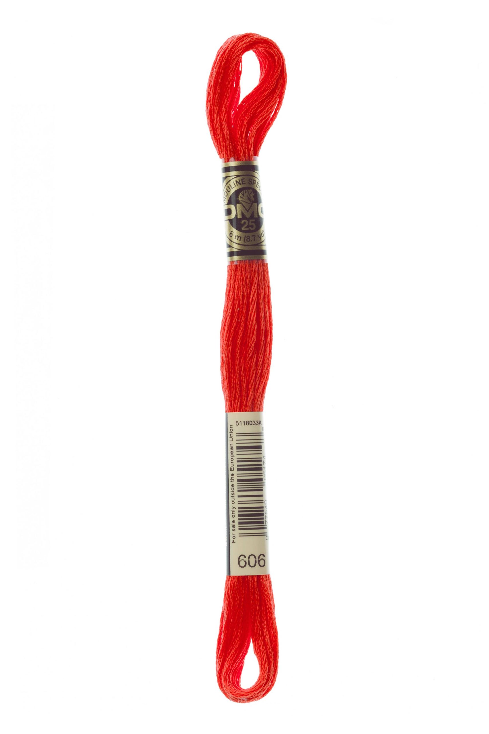 Cotone Dmc Da Ricamo Mouline Colore 606: Matassa di filato colorato in cotone ideale per ricami e lavorazioni a mano. | Dematteis.it