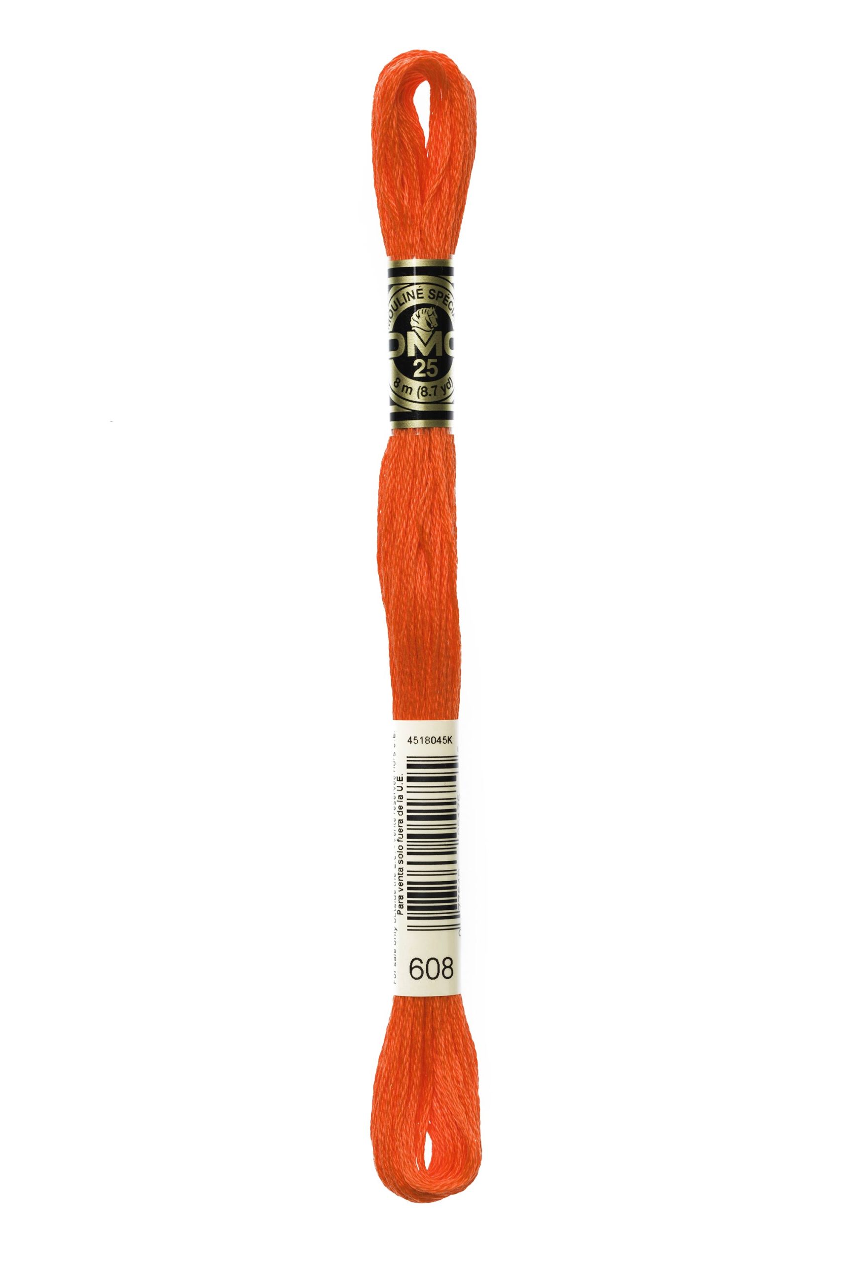 Cotone Dmc Da Ricamo Mouline Colore 608: Filo di cotone multicolore ideale per lavori di ricamo e uncinetto, disponibile in una vasta gamma cromatica. | Dematteis.it