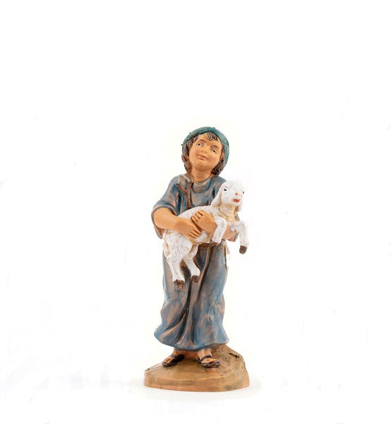 Pastore Presepe Con Agnello 121 Presepe 12 Cm