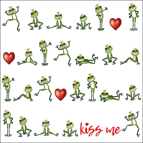 Set 20 Tovaglioli 33X33 Cm Kiss Me