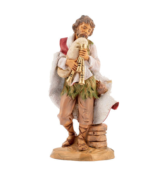 Pastore Con Zampogna 329 Presepe 19 Cm