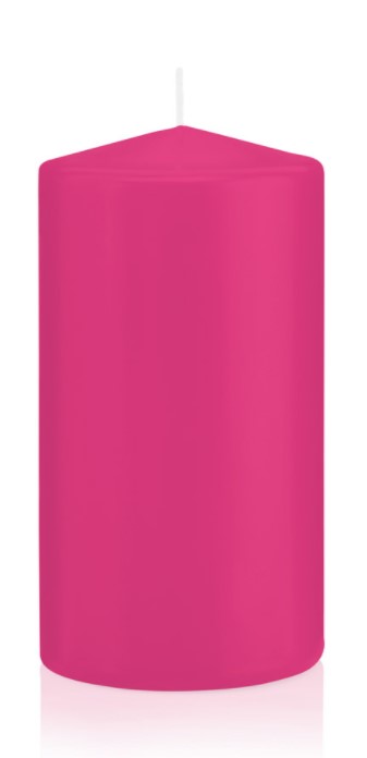Candela Cilindrica 8X15 Cm Rosa