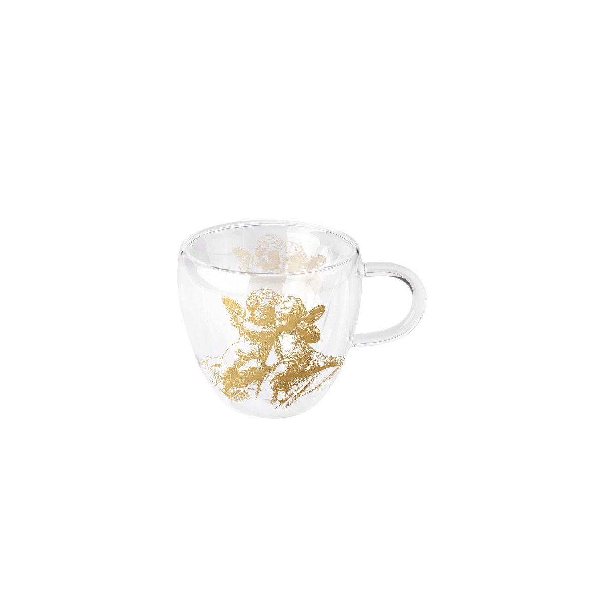 Tazza Doppio Vetro Classic Angels Gold