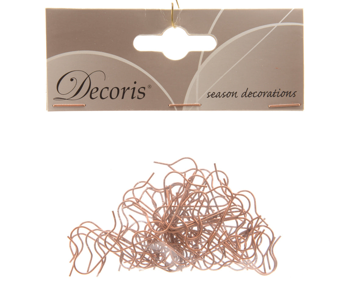 Set 50 Ganci Per Palline Natale Copper