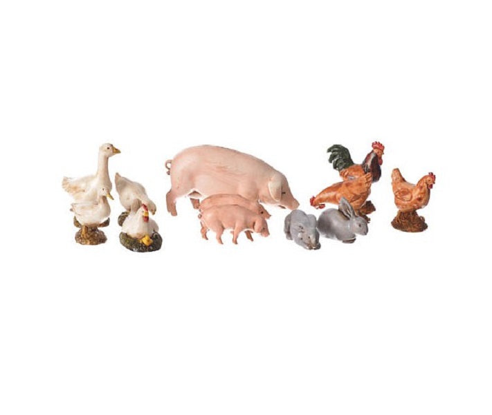 Set 12 Animali Da Cortile 10 Cm Landi