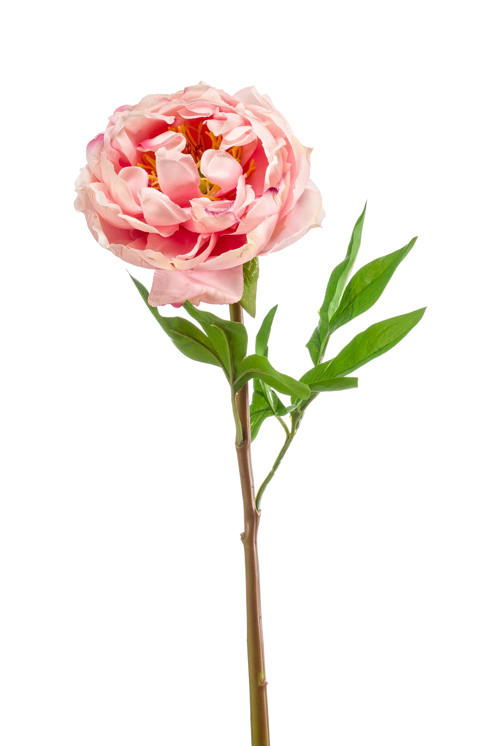 Peonia Fiore Finto Rosa 65 Cm