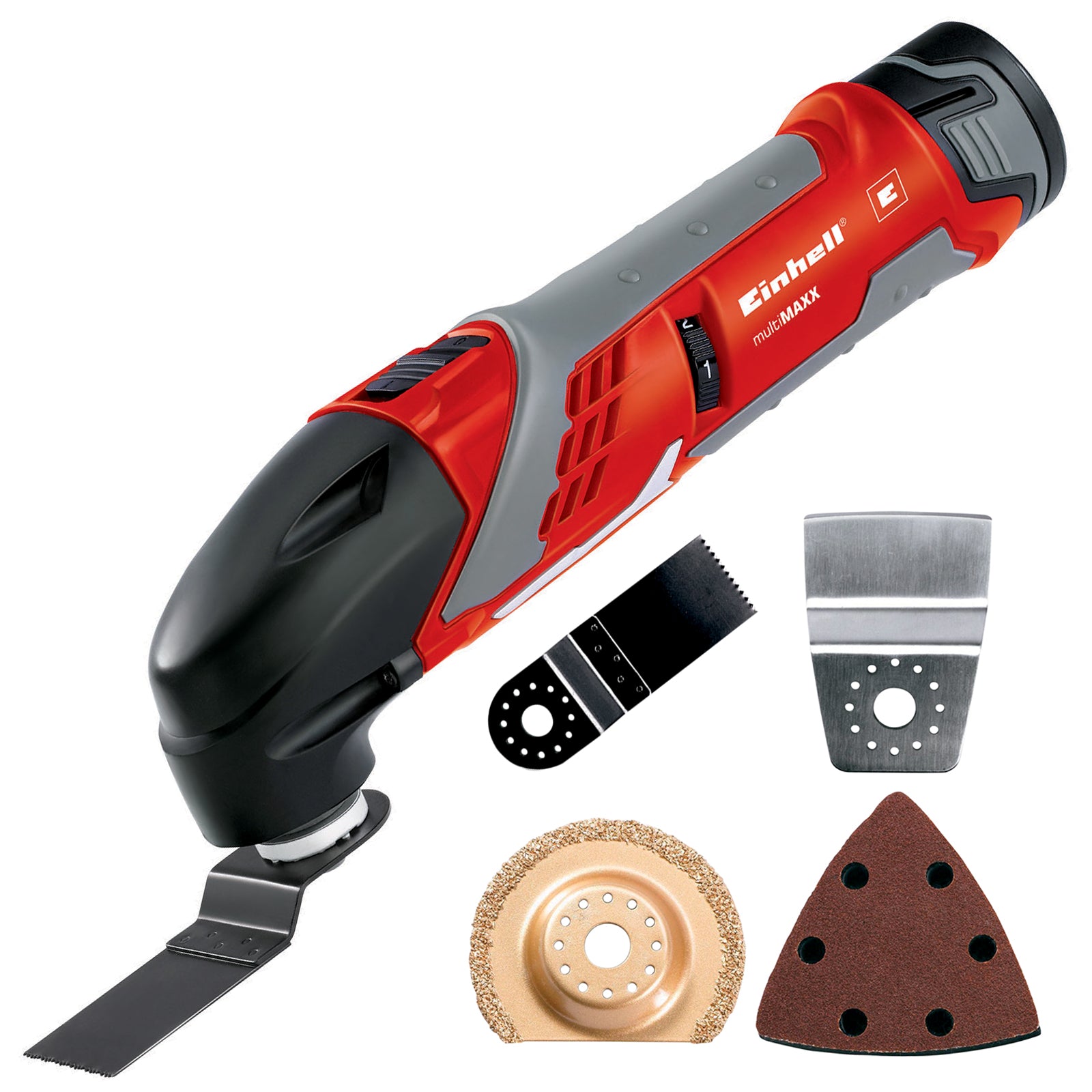 Utensile Multifunzione Einhell RT-MG 10,8 Li, A Batteria, Con 2 Batterie 1.3Ah, 5000-17000 Giri/min