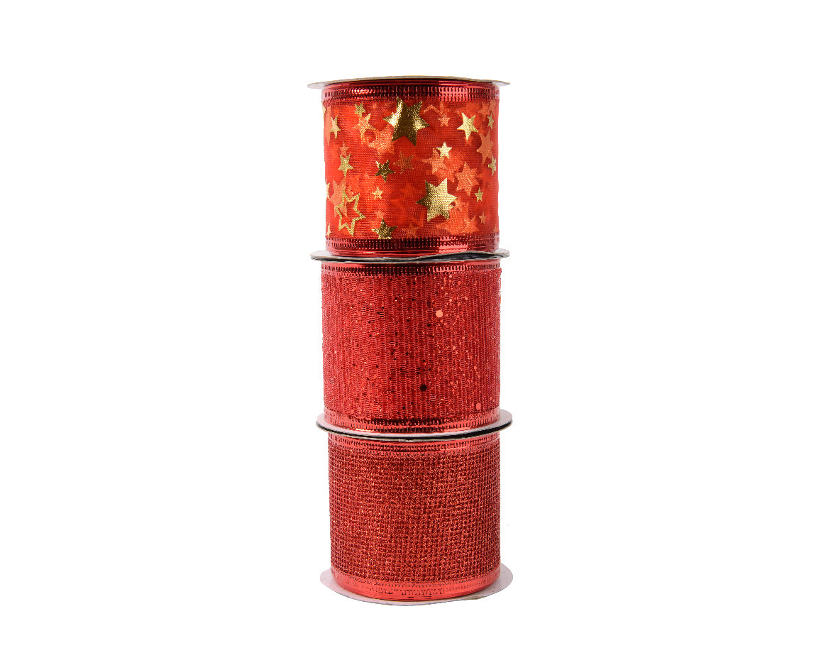 Nastro Christmas Red 6,3X270 Cm 1 Pezzo