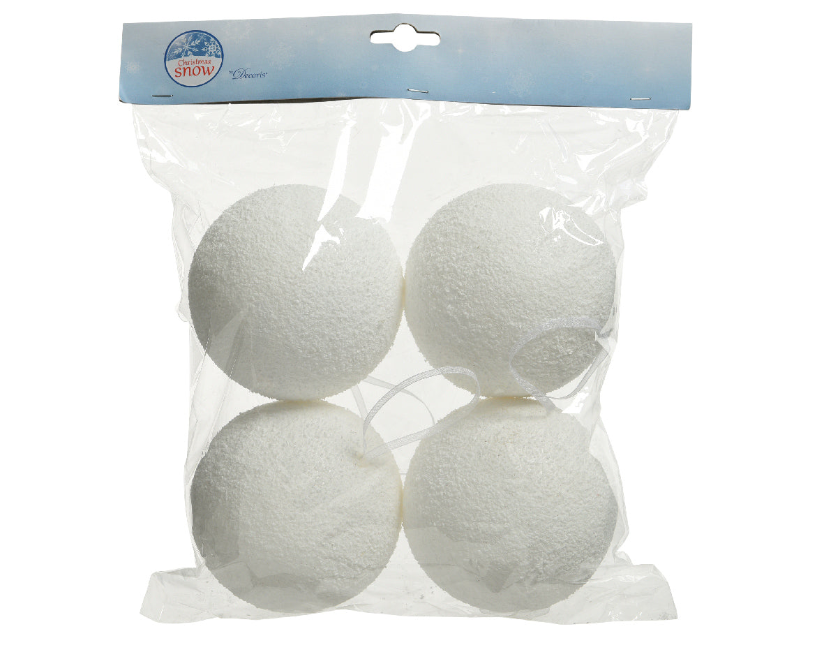 Set 4 Sfere D 10 Cm Bianche