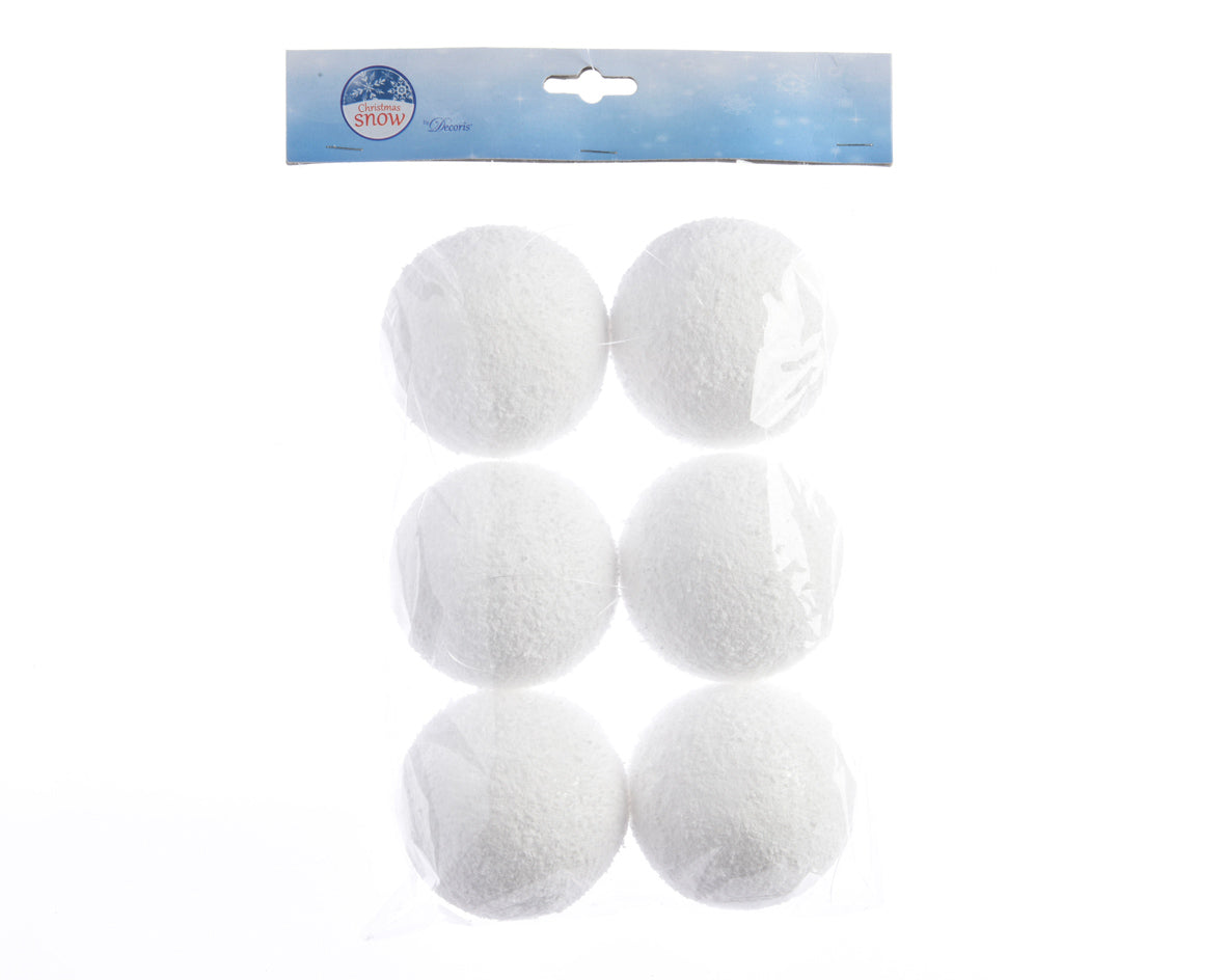 Set 6 Sfere D 8 Cm Bianche