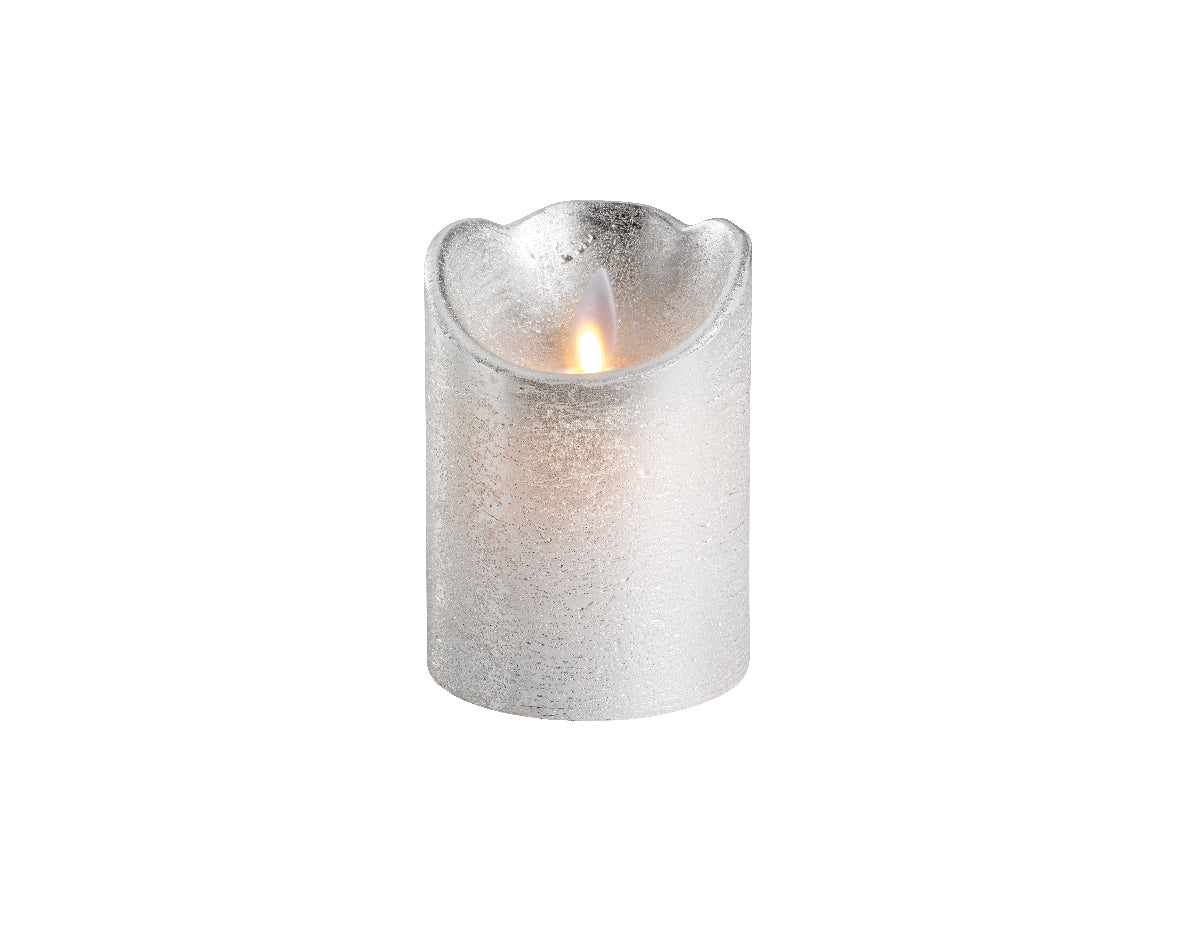 Candela Silver 7,5X10 Cm Fiamma Led Warm White