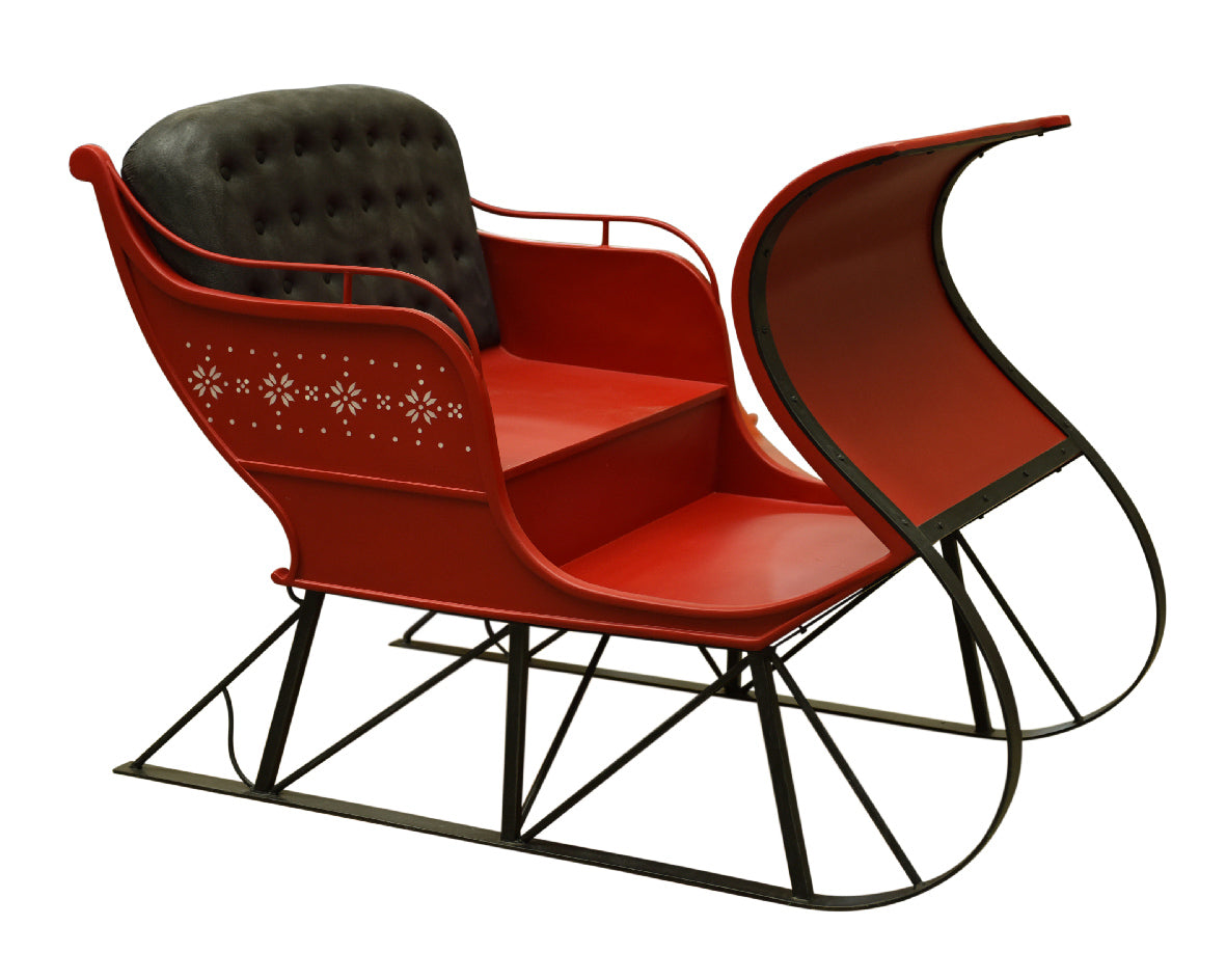Slitta Babbo Natale Rossa 162X97X115 Cm