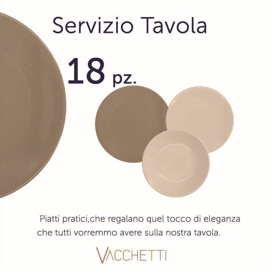 Set 18 Piatti Tortora/Crema