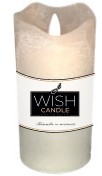 Wish Candle Led H15 D7 Cm Grigio