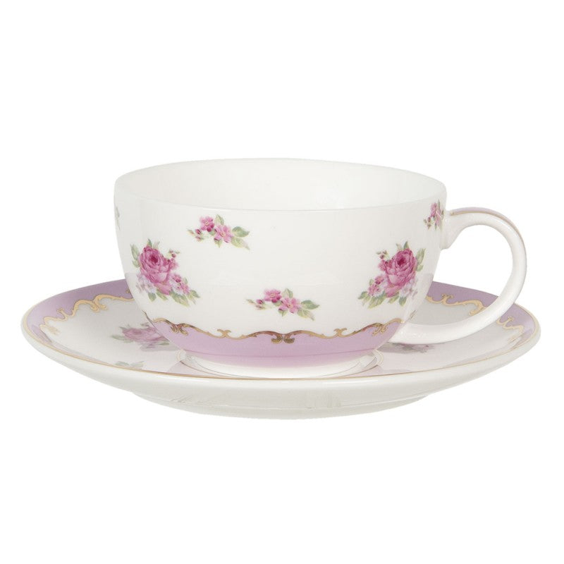 Tazza Da The Decoro Rose Rosa 400 Ml