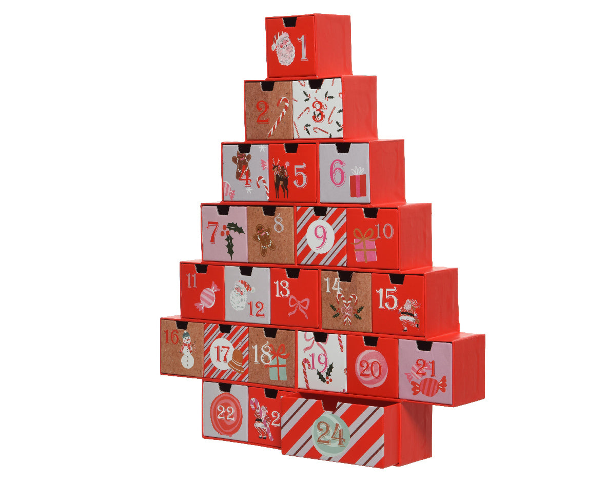 Calendario Avvento Decori Natalizi 45X37 Cm