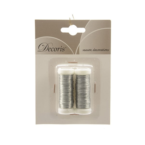 Filo metallico Decoris argento per decorazioni e lavoretti creativi in confezione doppia - DeMatteis.it