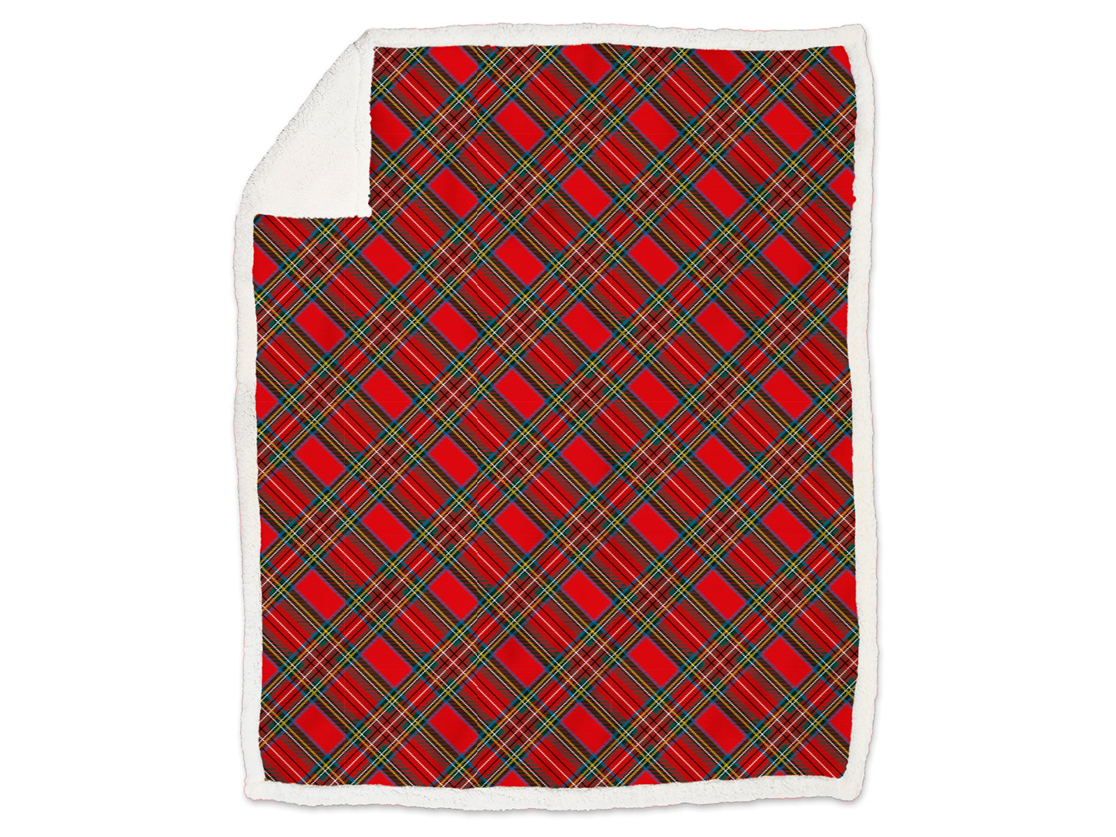 Plaid 130X160 Cm Morbidotto Light British Rosso