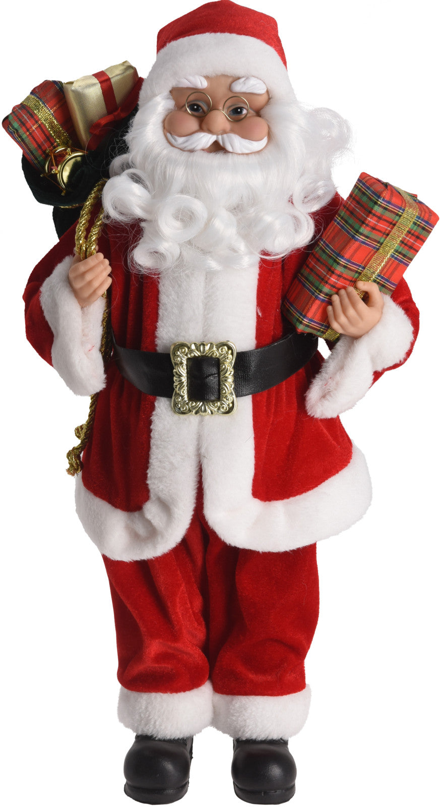 Babbo Natale Tessuto Rosso 37 Cm