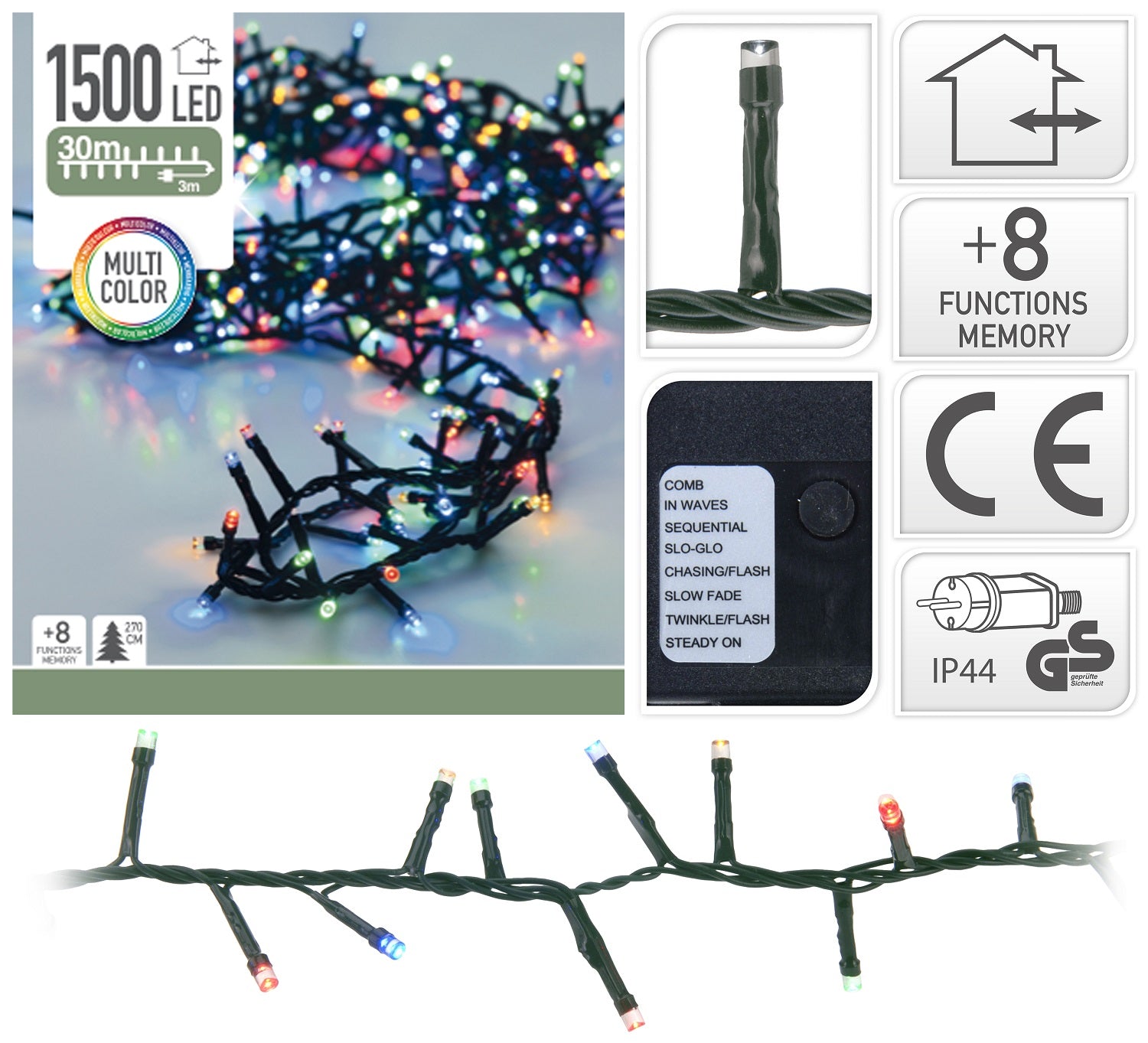 Luci Di Natale Colorate 1500 Led