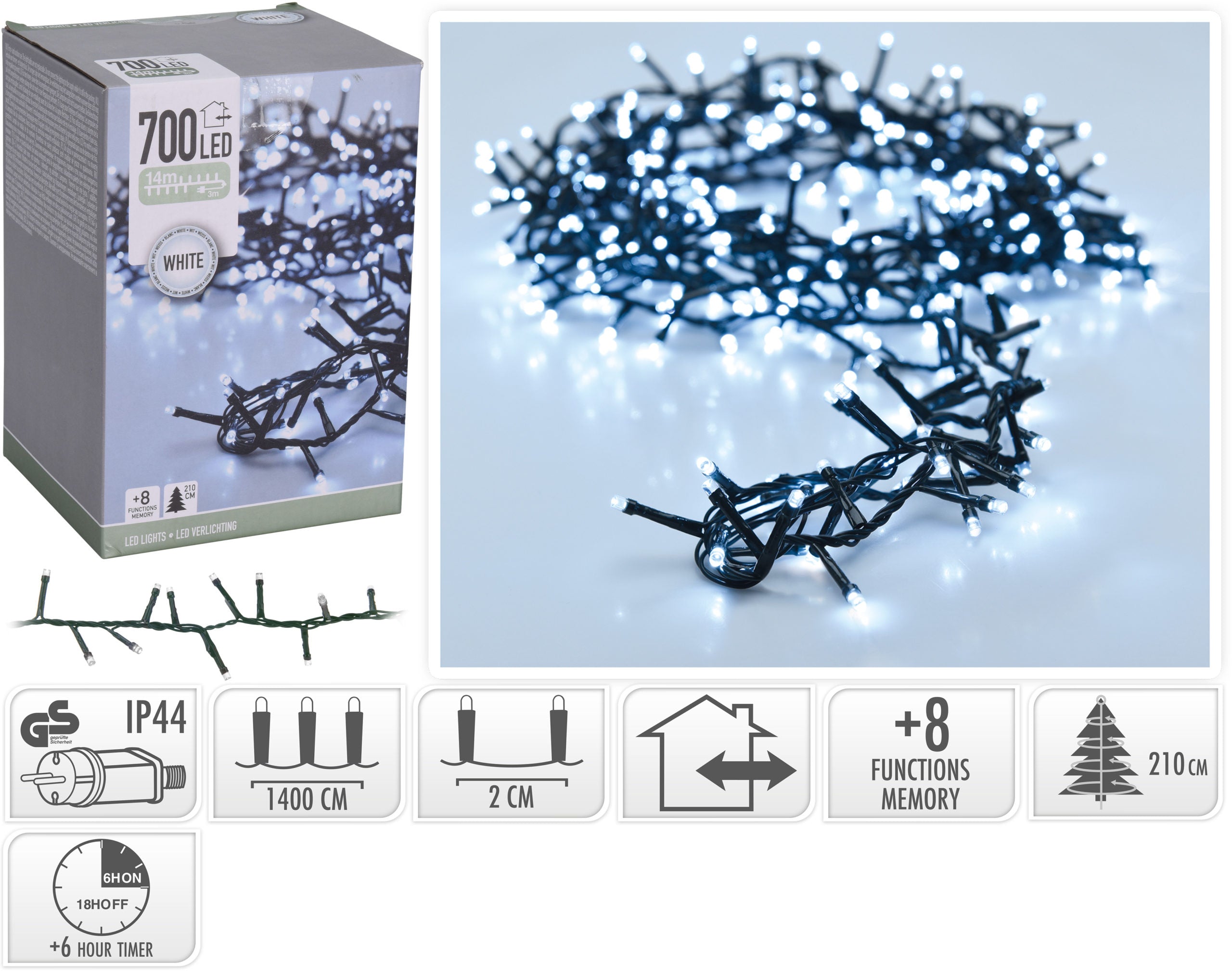 Luci Di Natale 700 Led Luce Fredda