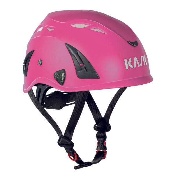 Casco Kask Plasma Aq rosa certificato EN 397 con sistema di ventilazione avanzato e regolazione micrometrica di precisione. | Dematteis.it