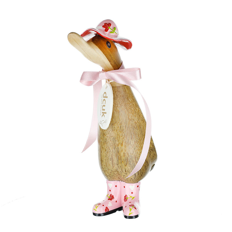 Anatra Legno Duck Company Rosa Decoro Floreale