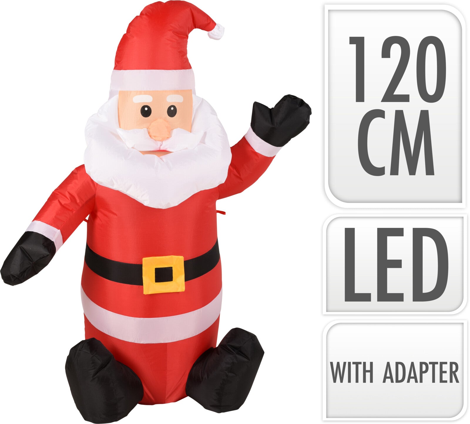 Babbo Natale Gonfiabile Con Led 120 Cm