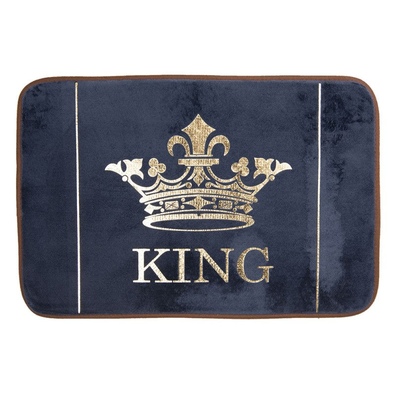 Tappeto Da Bagno Blu King 60X40X1 Cm