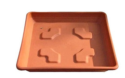 Sottovaso Quadrato 20 Cm Terracotta