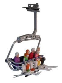 Sciatori Seduti 6 Pezzi set miniature Jagerndorfer per modellismo scenari sport invernali - DeMatteis.it