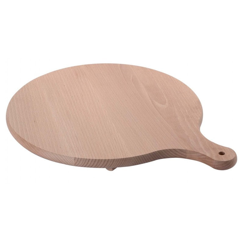 Tagliere Legno Abete D 30 Cm Pizza Manico 5 Cm