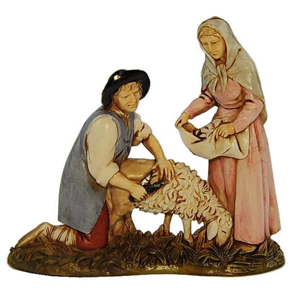 Tosatore Per Presepe Con Donna 8 Cm Landi