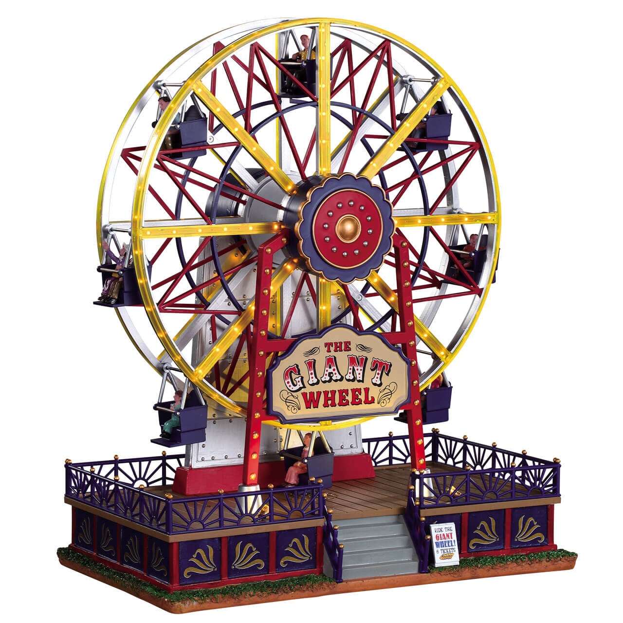The Giant Wheel Lemax, spettacolare Giostra Panoramica con ruota rotante e luci lampeggianti per Villaggio di Natale Lemax, collezione Carnival Village | Dematteis.it