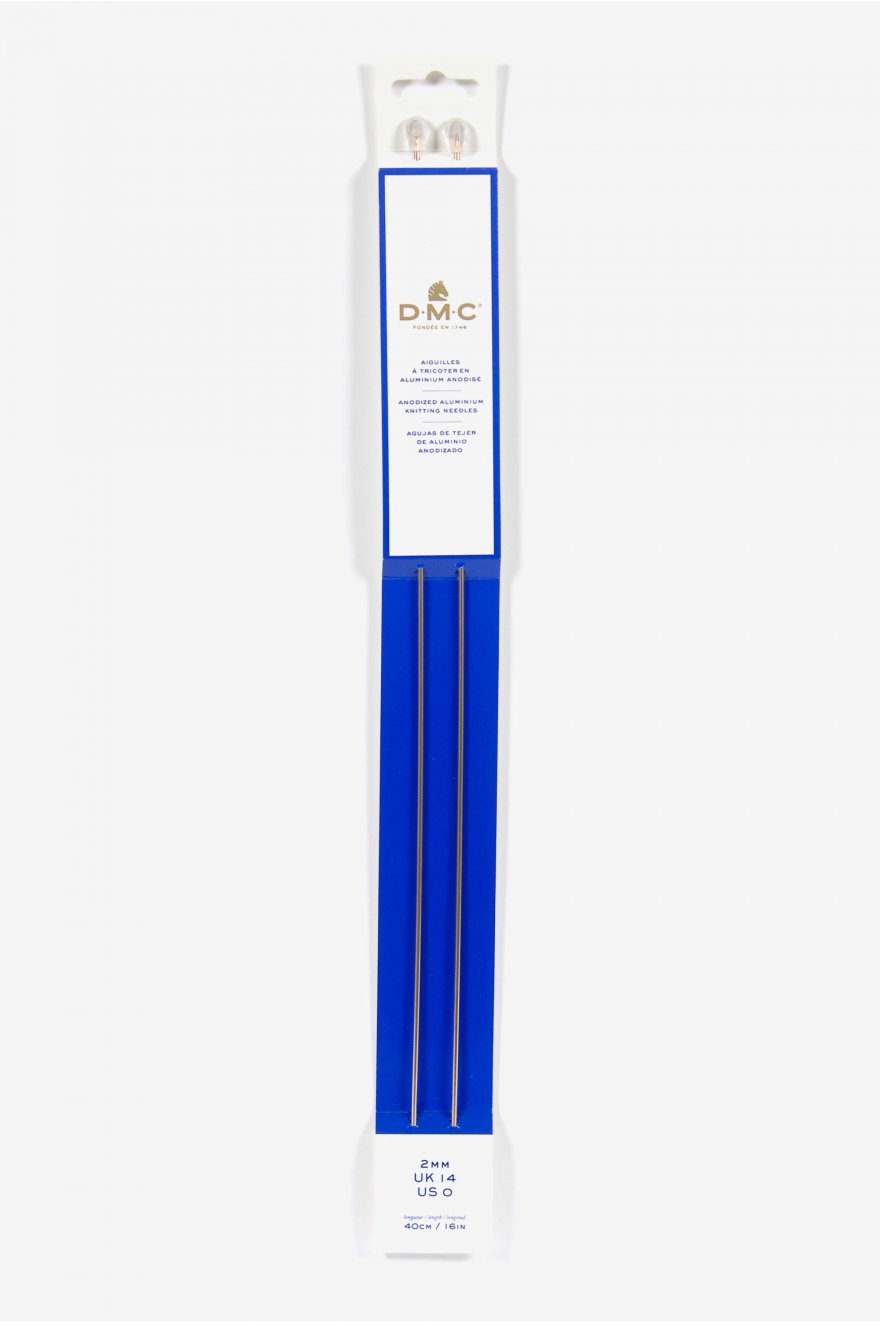 Ferri Dmc 2 Mm 40 Cm: Ferri in metallo di lunghezza 40 centimetri e diametro 2 millimetri, ideali per lavorare a maglia e uncinetto. | Dematteis.it