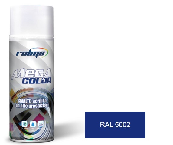 Vernice spray ral 5002 blu oltremare: Vernice spray acrilica di qualità professionale, dal colore blu oltremare elegante e duraturo, ideale per finiture di pregio su molteplici superfici. | Dematteis.it